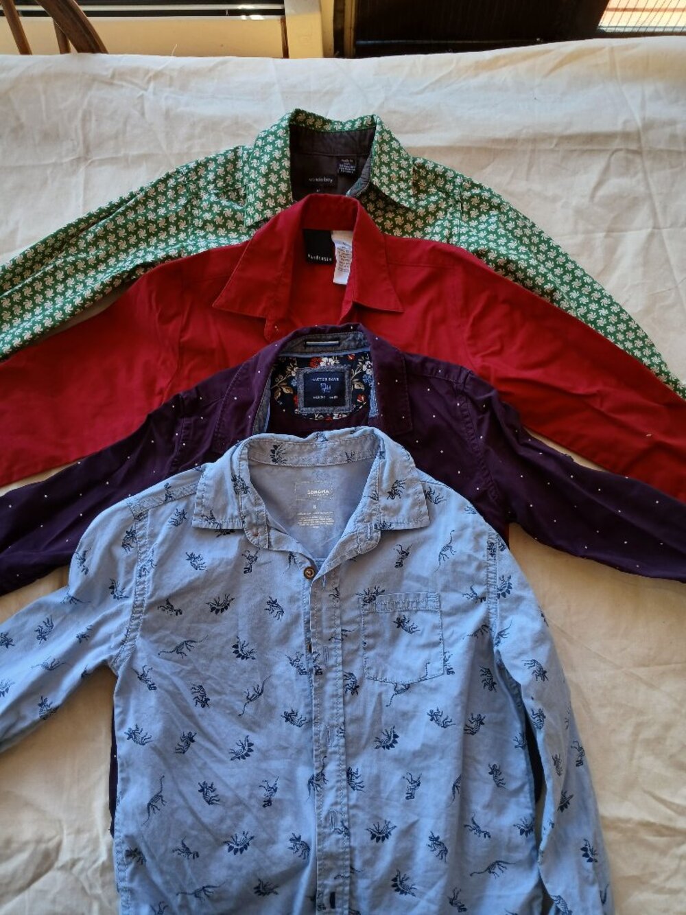 Boys’ Long-Sleeve Button-Up Dress Shirt Bundle – Sizes 4–5